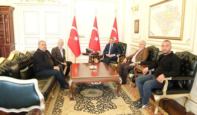 Kooperatif Başkanlarından Vali Özkan’a ziyaret
